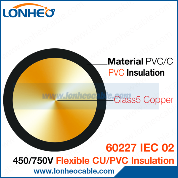 IEC02 450V-750V Hook Up Wire Class5 Construction