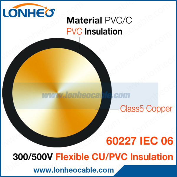 IEC06 300V-500V Hook Up Wire Class5 Construction