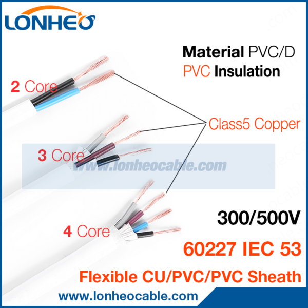 60227 IEC 53 Hook Up Wire For Home | PVC Sheathed Flexible Multi Wire
